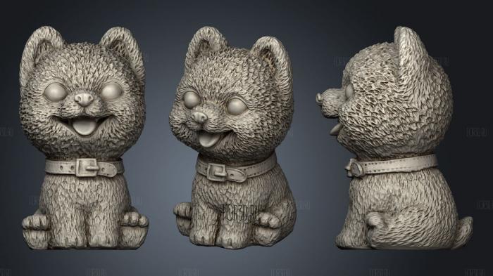 Chinese cat stl model for CNC