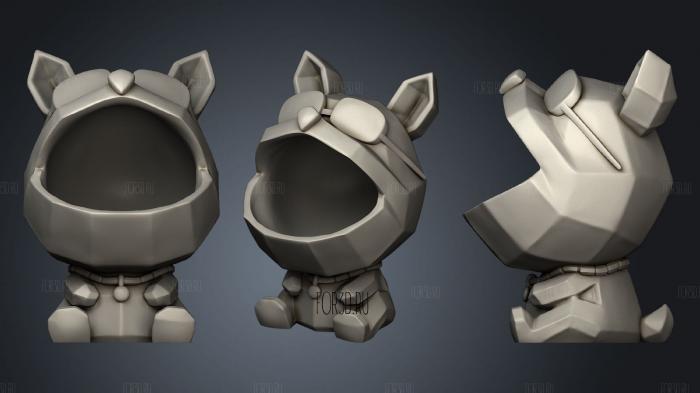 Dog with Big Mouth Decoration stl model for CNC
