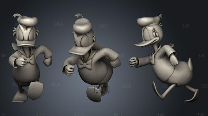 Donald Duck stl model for CNC