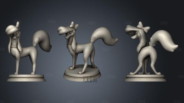 Dove and Dixie Fox and the Hound 2 stl model for CNC