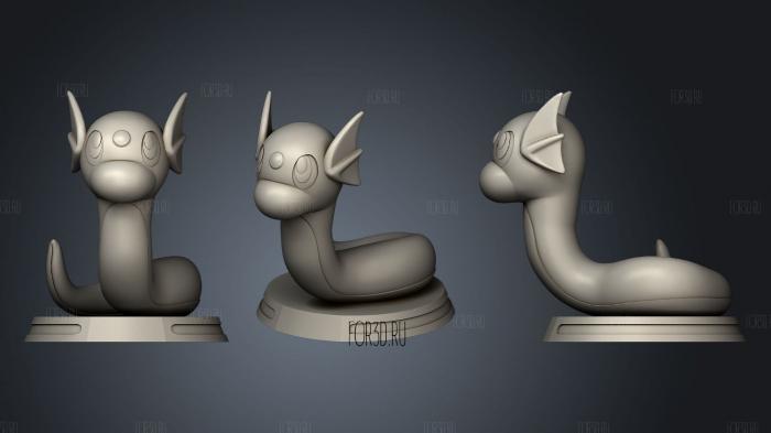 Dratini Pokemon Go stl model for CNC
