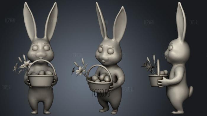 Easter Bunny 3d stl модель для ЧПУ
