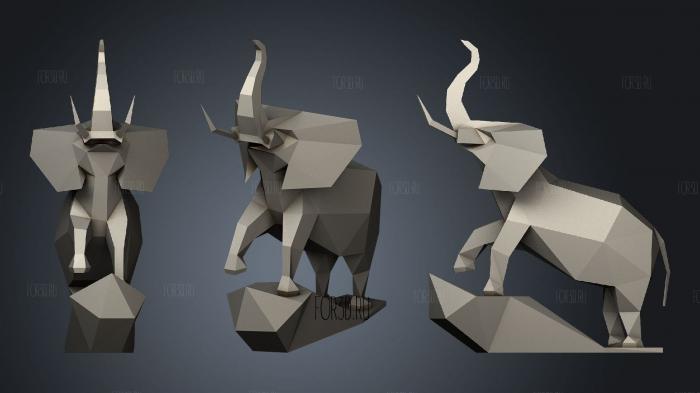 ELEFANTE 03 stl model for CNC