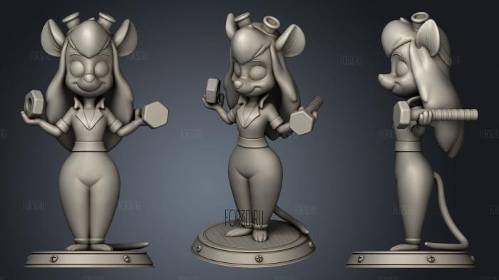 Gadget Hackwrench Chip and Dale stl model for CNC