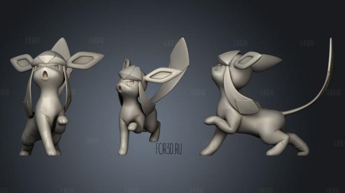 Glaceon Howling2 stl model for CNC