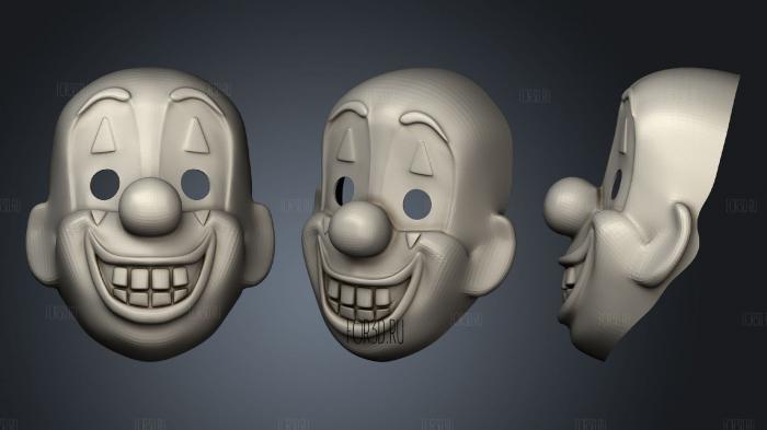 Joker mask stl model for CNC