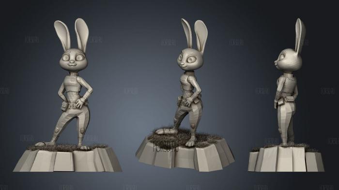 Judy Hopps from Zootopia stl model for CNC