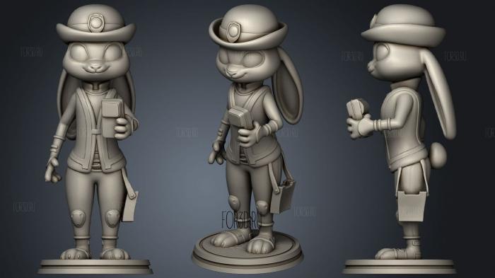 Judy Hopps Meter Maid Zootopia stl model for CNC
