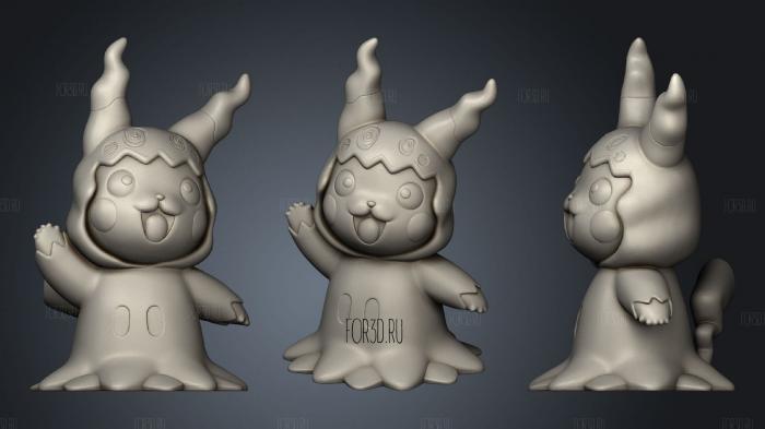 Mimikyu stl model for CNC