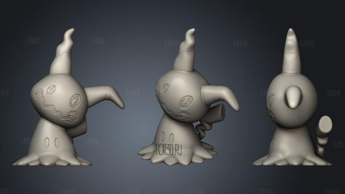 Mimikyu01 stl model for CNC