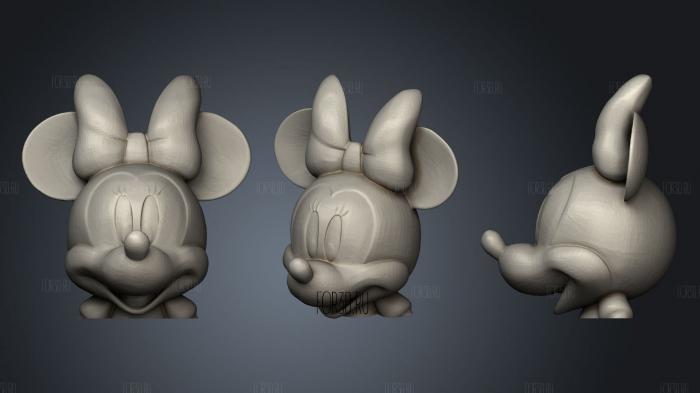 Minnie Mouse 345 stl model for CNC