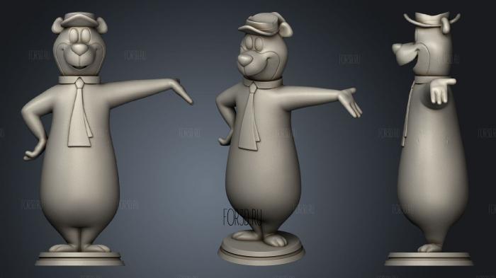 Miss Kitty Mouse and Yogi Bear stl model for CNC