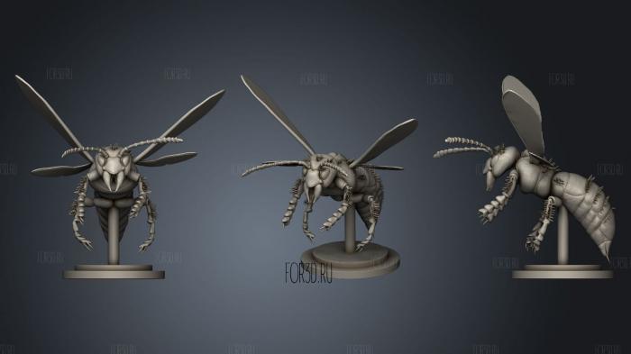 Murdering Asian Hornet Sculpture stl model for CNC