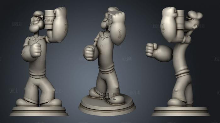 Popeye (2) stl model for CNC