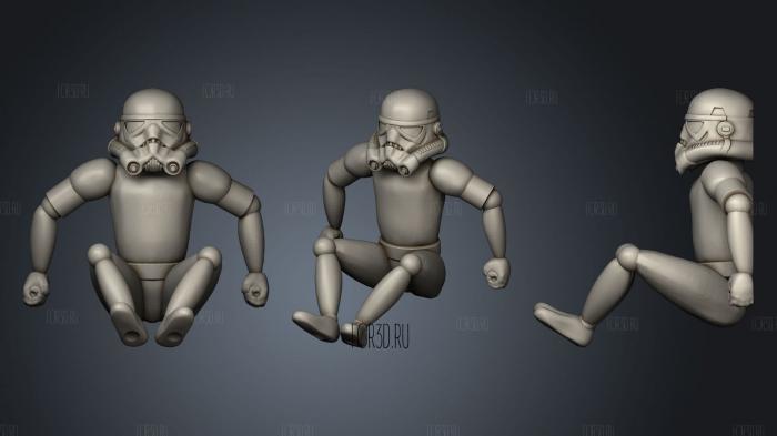 Porta celular stormtrooper 2 stl model for CNC