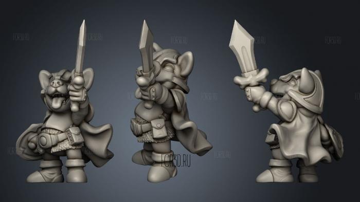 Puppy Knight stl model for CNC