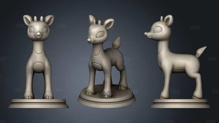 Rudolph the Red Nosed Reindeer stl model for CNC
