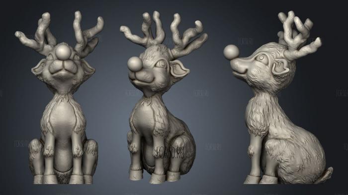 Rudy Reindeer stl model for CNC