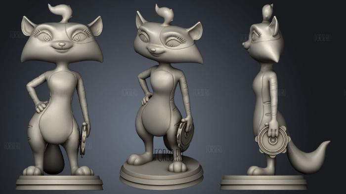 Tambourine Cat Barnyard and Morty Smith stl model for CNC