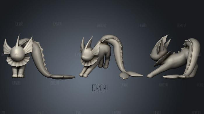 Vaporeon Stretch Lewd stl model for CNC