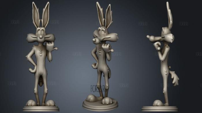 Wile E Coyote Looney Tunes stl model for CNC