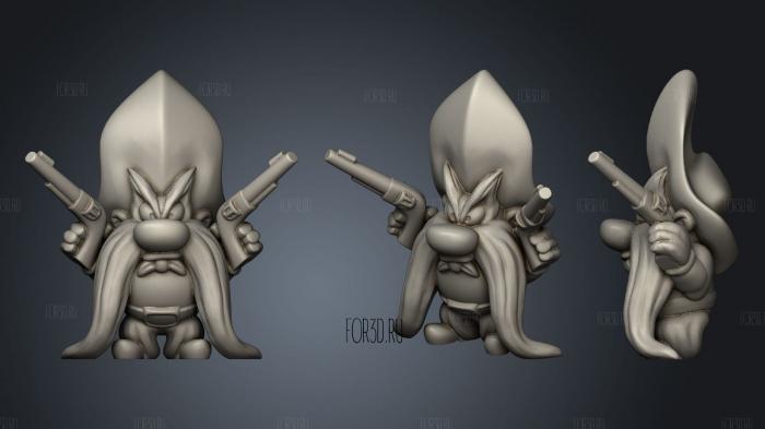 Yosemite Sam stl model for CNC