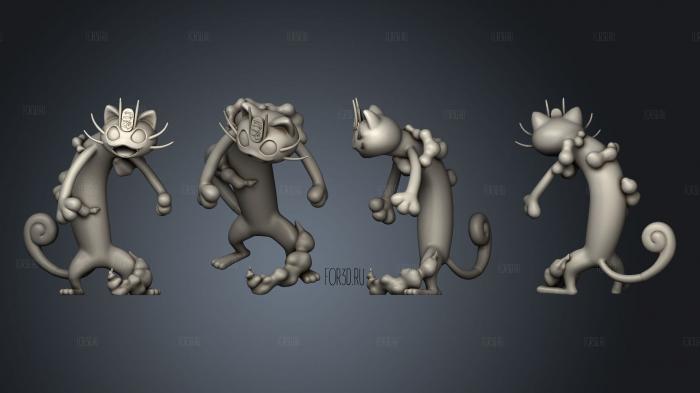 Meowth VMAX stl model for CNC