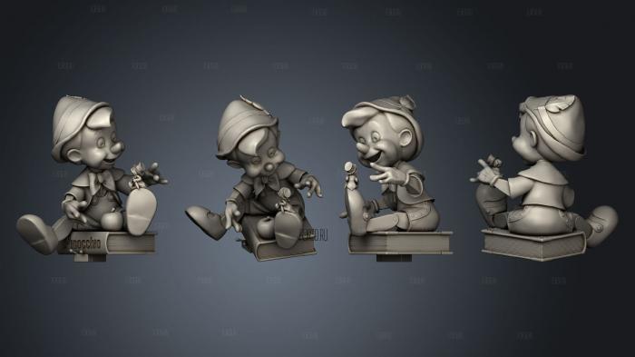 Pinocchio Washed stl model for CNC