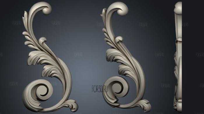 The decor is carved 3d stl for CNC
