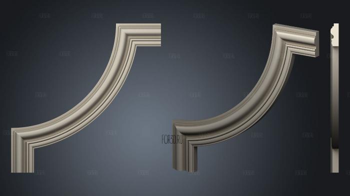 Mouldings profile Corner 3d stl for CNC