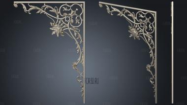 Rococo 2 style grille stl model for CNC
