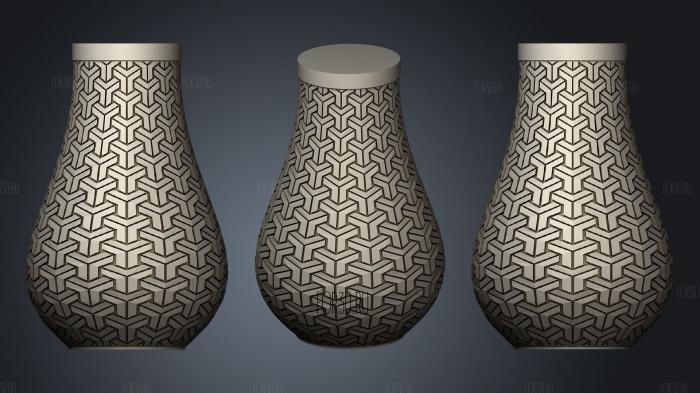 Bishamon Kikko Vase stl model for CNC