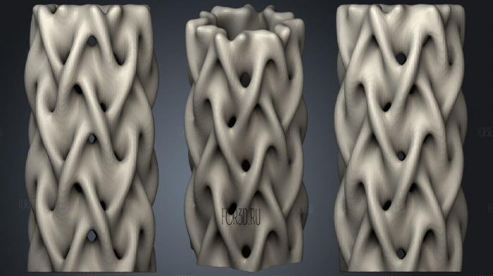 Braided Grass Vase Medium stl model for CNC