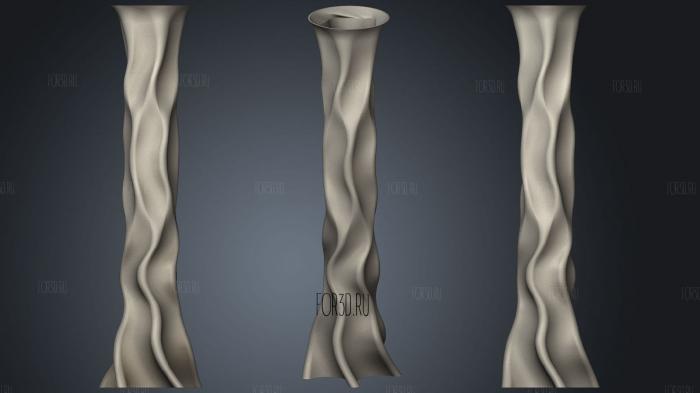 Bud Vase (2) stl model for CNC
