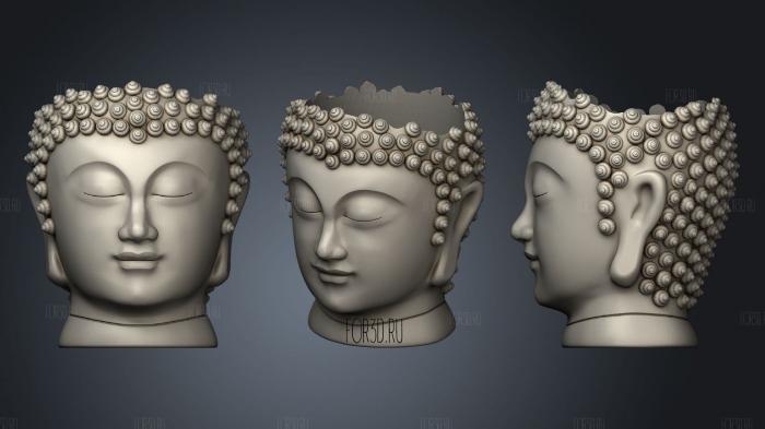 Buddha planter stl model for CNC