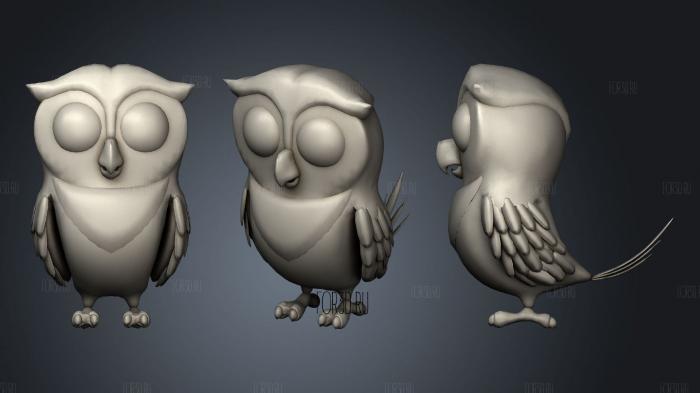 Cartoon Owl Animated 3d stl модель для ЧПУ