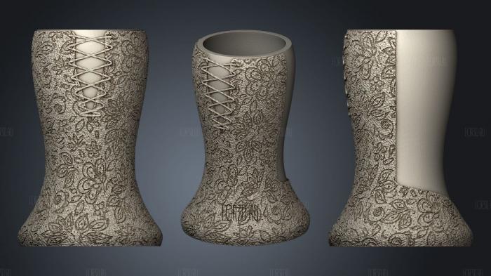 Copia de croset vase flat 3d stl модель для ЧПУ