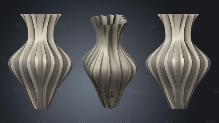 Cornered Vase stl model for CNC