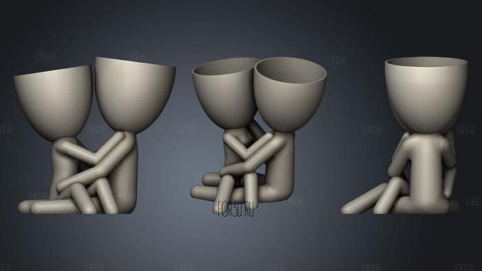 Couple Vase 3d stl модель для ЧПУ