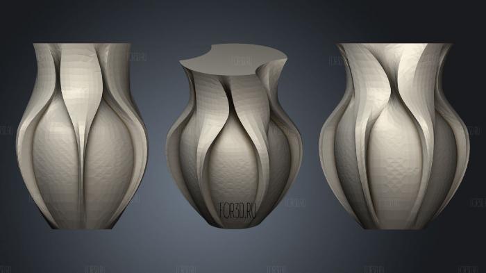 Curvy Vase (1) stl model for CNC