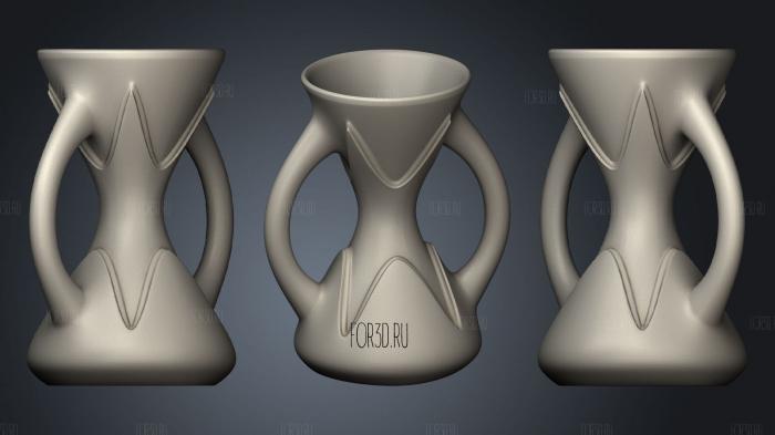 Curvy Vase stl model for CNC