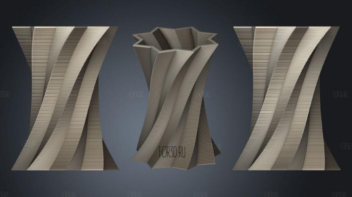 Customized Vase stl model for CNC