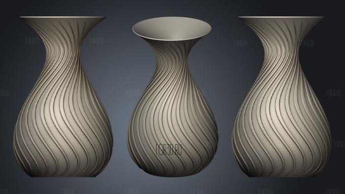 Designer Vase stl model for CNC