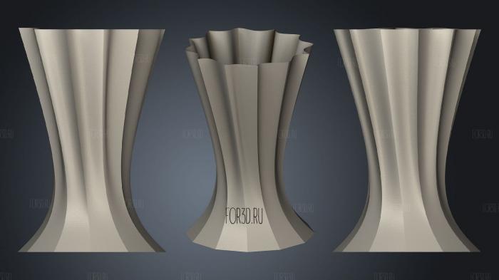 Dodecagon Vase 3d stl модель для ЧПУ