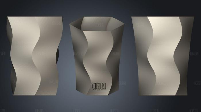 Краевая ваза 3d stl модель для ЧПУ