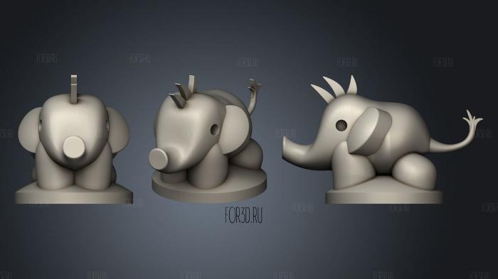 Elephant child mate 3d stl модель для ЧПУ