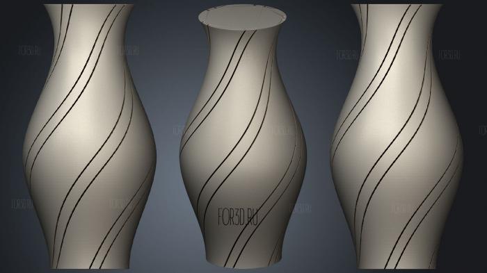 Filament Vase stl model for CNC