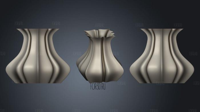 Flower Vase 3 3d stl модель для ЧПУ