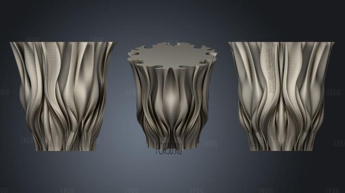 Fluid Flower Vase Fluid Flower Pot 3d stl модель для ЧПУ