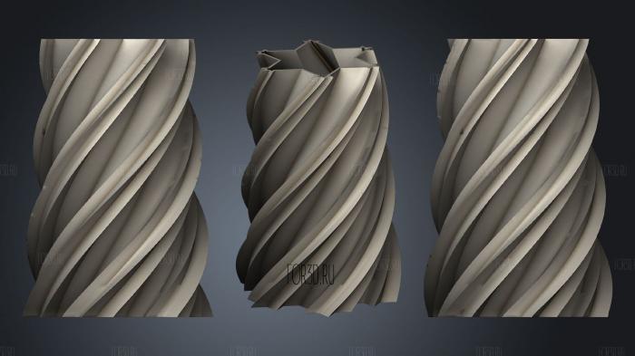 Fractal Vase stl model for CNC